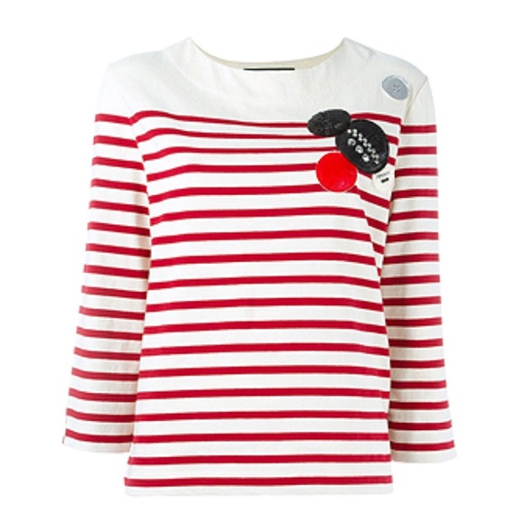 Marc By Marc Jacobs Patched Breton Stripe Top - Picture 7 of 12